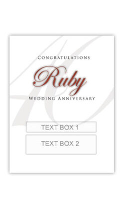 Ruby Anniversary Personalised Gift Wine