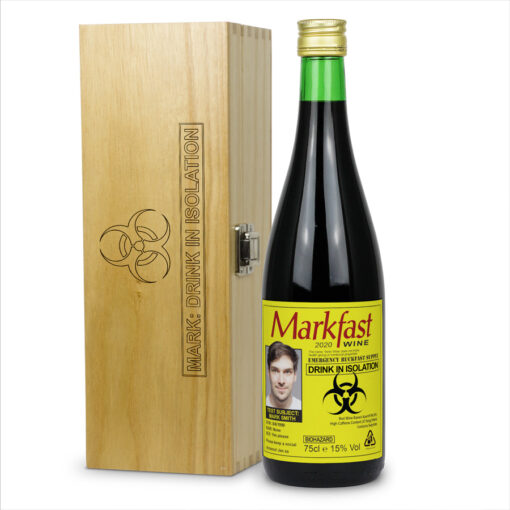 Personalised Buckfast Bottle Funny Hazard & Engraved Box Gift