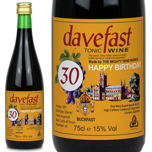 Personalised Buckfast Bottle Number Gift