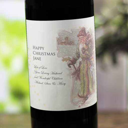 Saint Nick Personalised Christmas Labelled Wine